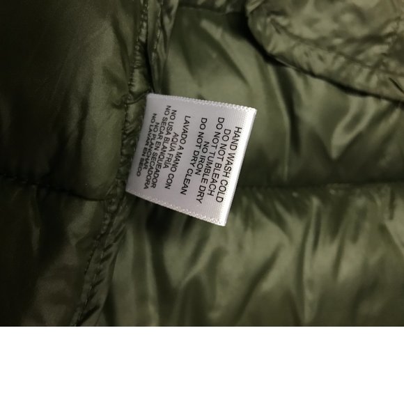 Butter Soft Lightweight Long Olive Green Coat Jacket Puffer Hooded Fall Spring - Picture 7 of 8